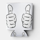 Twee grote duimen omhoog blikjeskoeler (Voorkant)