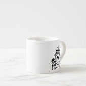 Twee Guard Dog Monogram Espresso Kop (Voorkant rechts)
