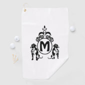 Twee Guard Dog Monogram Golfhanddoek (Insitu)