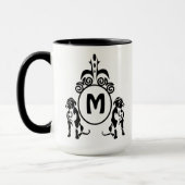 Twee Guard Dog Monogram Mok (Links)