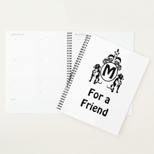 Twee Guard Dog Monogram Planner (Display)