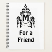 Twee Guard Dog Monogram Planner (Voorkant)
