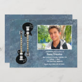 Twee Guitars Photo Invitation Kaart (Voorkant / Achterkant)