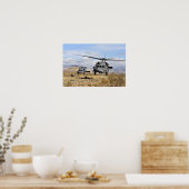 Twee H-60 Pavehawk-helikopters die zich voorbereid Poster (Keuken)