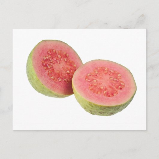 Twee halve roze guave briefkaart (Voorkant)
