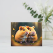 Twee hamsters in Love Briefkaart (Staand voorkant)
