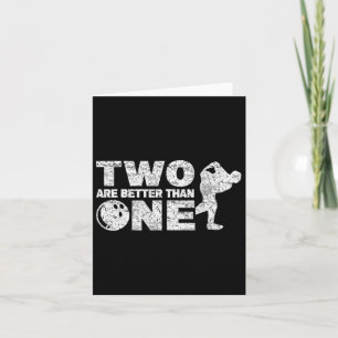 Twee Handed Bowler Funny Bowling Kaart