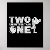 Twee Handed Bowler Funny Bowling Poster (Voorkant)