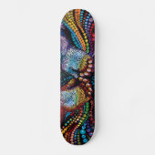 Twee handen - Aboriginal Style - Skateboard Deck (Voorkant)