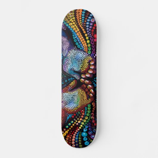 Twee handen - Aboriginal Style - Skateboard Deck (Voorkant)