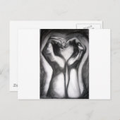 twee handen - één hart briefkaart (Voorkant / Achterkant)