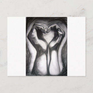 twee handen - één hart briefkaart