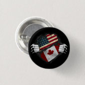 Twee handen rippen onthullende vlag Gepersonalisee Ronde Button 3,2 Cm (Voorkant /achterkant)