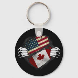 Twee handen rippen onthullende vlag Gepersonalisee Sleutelhanger