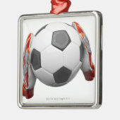 Twee handschoenen met een football metalen ornament (Links)
