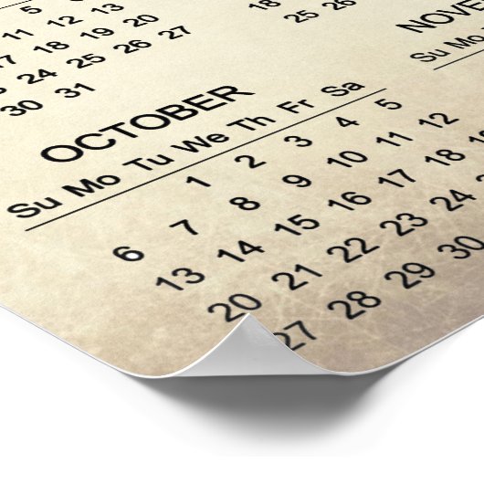 Twee hanen 2024 kalenderposter poster (Hoek)