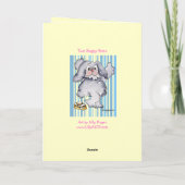 Twee Happy Buns Cute Funny Wenskaarten Kaart (Achterkant)