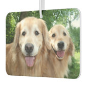 Twee Happy Golden Retrievers buiten Luchtverfrisser (Links)