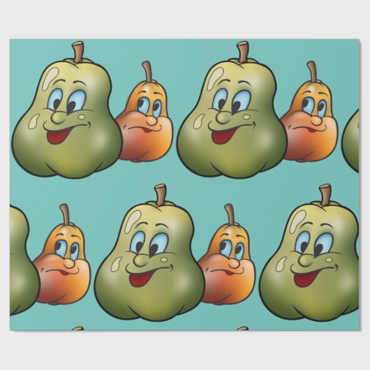 Twee Happy Pears Cadeaupapier (Vlak)
