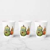 Twee Happy Pears Papieren Bekers