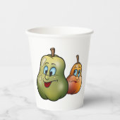 Twee Happy Pears Papieren Bekers (Voorkant)