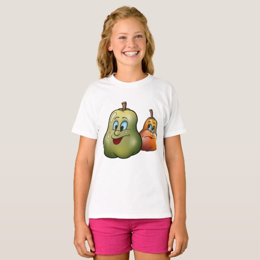 Twee Happy Pears T-shirt (Voorkant volledig)