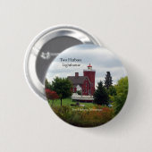 Twee Harbors Lighthouders & bootknop Ronde Button 5,7 Cm (Voorkant /achterkant)