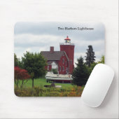 Twee Harbors Lighthouse & Boat mousepad Muismat (Met muis)