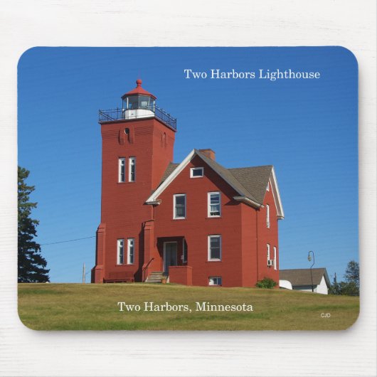 Twee Harbors Lighthouse mousepad Muismat (Voorkant)