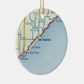 twee Harbors MN Keramisch Ornament (Rechts)