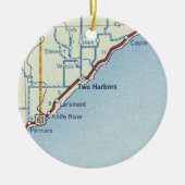 twee Harbors MN Keramisch Ornament (Voorkant)