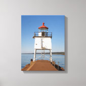 Twee Harbors South Breakwater Light canvas afdrukk (Voorkant)