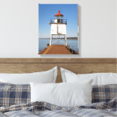 Twee Harbors South Breakwater Light canvas afdrukk Afdruk (Insitu (Slaapkamer))