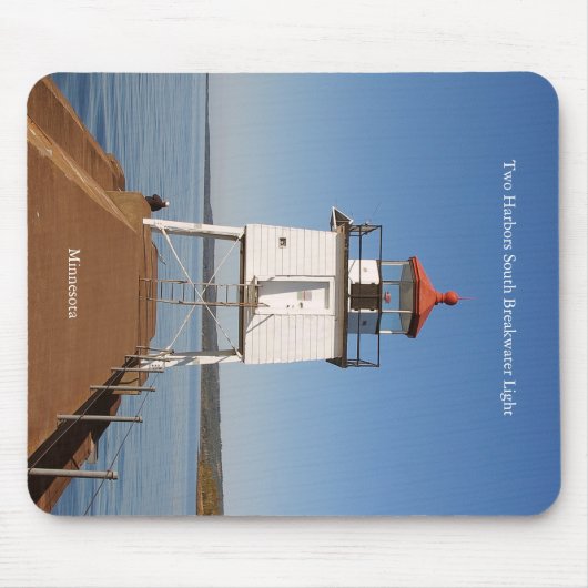 Twee Harbors South Breakwater Light mousepad Muismat (Voorkant)