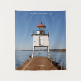 Twee Harbors South Breakwater Light tapestry Wandkleed