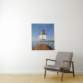 Twee Harbors South Breakwater Light tapestry Wandkleed (In situ)