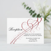 Twee hart als één ontvangst kaart (Staand voorkant)