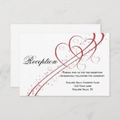 Twee hart als één ontvangst kaart (Voorkant / Achterkant)