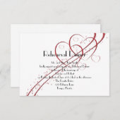 Twee hart als één repetitief diner kaart (Voorkant / Achterkant)