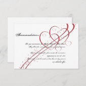 Twee hart als één tussenvoegsel informatiekaartje (Voorkant / Achterkant)