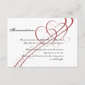 Twee hart als één tussenvoegsel informatiekaartje (Voorkant)