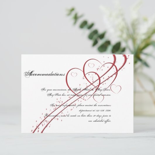 Twee hart als één tussenvoegsel informatiekaartje (Staand voorkant)