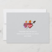 Twee Hart Catholische Platte Save The Date Kaart (Achterkant)