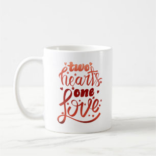twee hart één liefde koffiemok