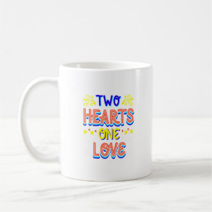 Twee hart een liefde koffiemok