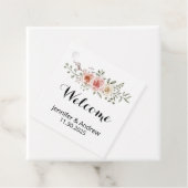 Twee hart een liefde roze crème Rozen welkom Bedankjes Labels (In situ)