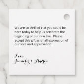 Twee hart een liefde roze crème Rozen welkom Bedankjes Labels (Achterkant)