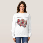 Twee hart vibrerende Bloemen Sweatshirt (Voorkant volledig)