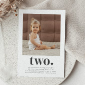 Twee Hart Vierkante Foto 2e Verjaardag Uitnodiging