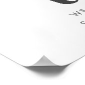 Twee Hart Vierkante Foto 2e Verjaardag Welkom Teke Poster (Hoek)